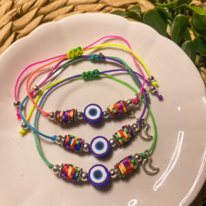Pulsera protectora fimo multicolor